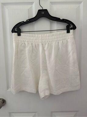 Anine Bing White Kam Shorts Size Large NWT